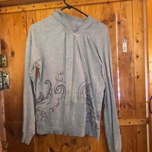Grey & purple zip up hoodie size X-Large